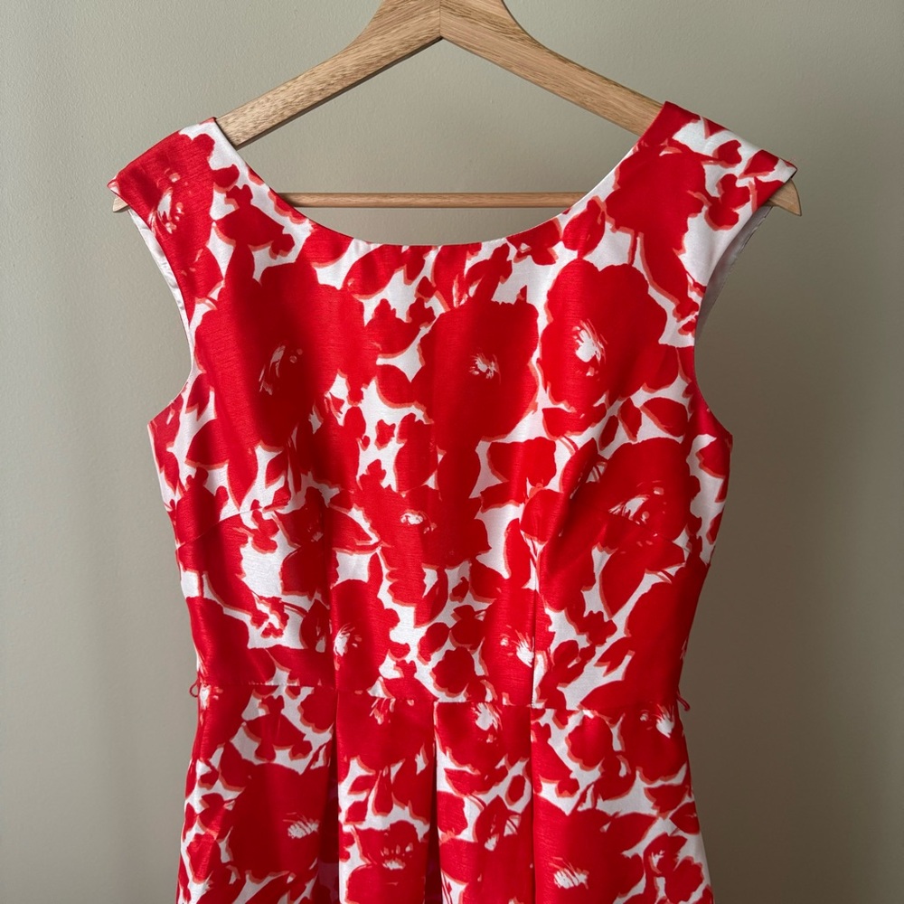 Danny & Nicole Red and White Floral Mini Dress